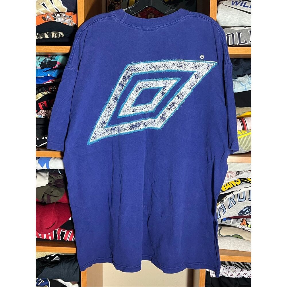 Vintage 90s Umbro Logo Purple Single Stitch Tee